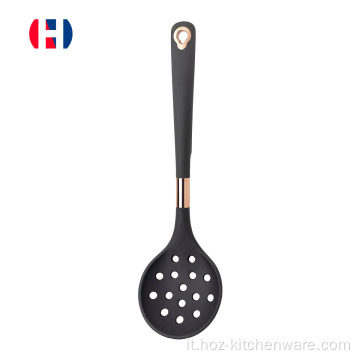 Skimmer a filo in silicone cucina con manico in legno